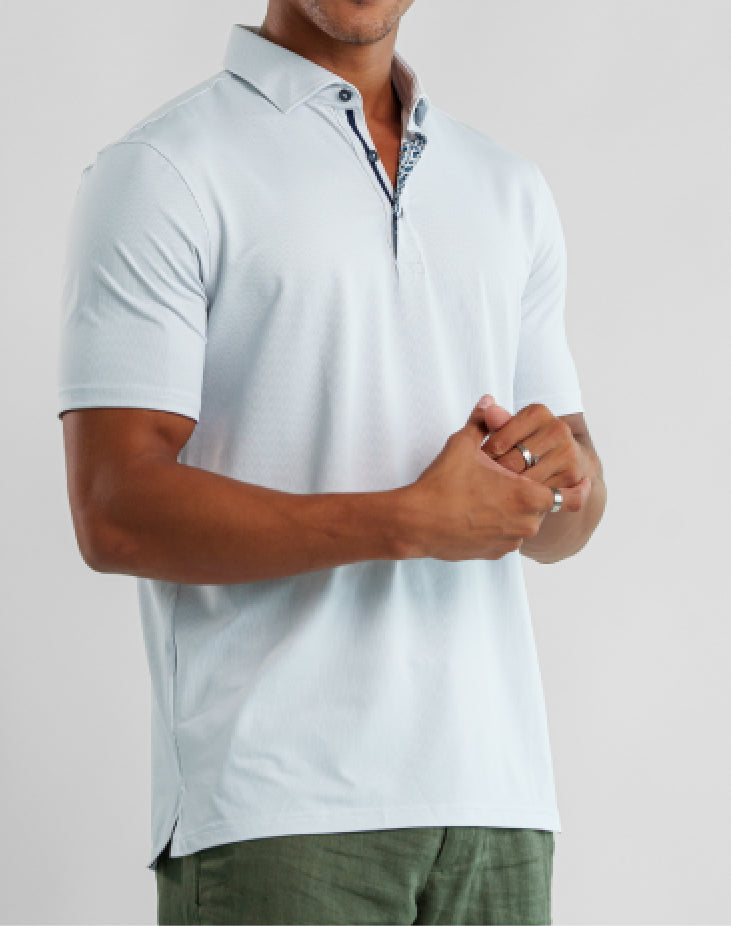 APEX - White Birdseye Polo