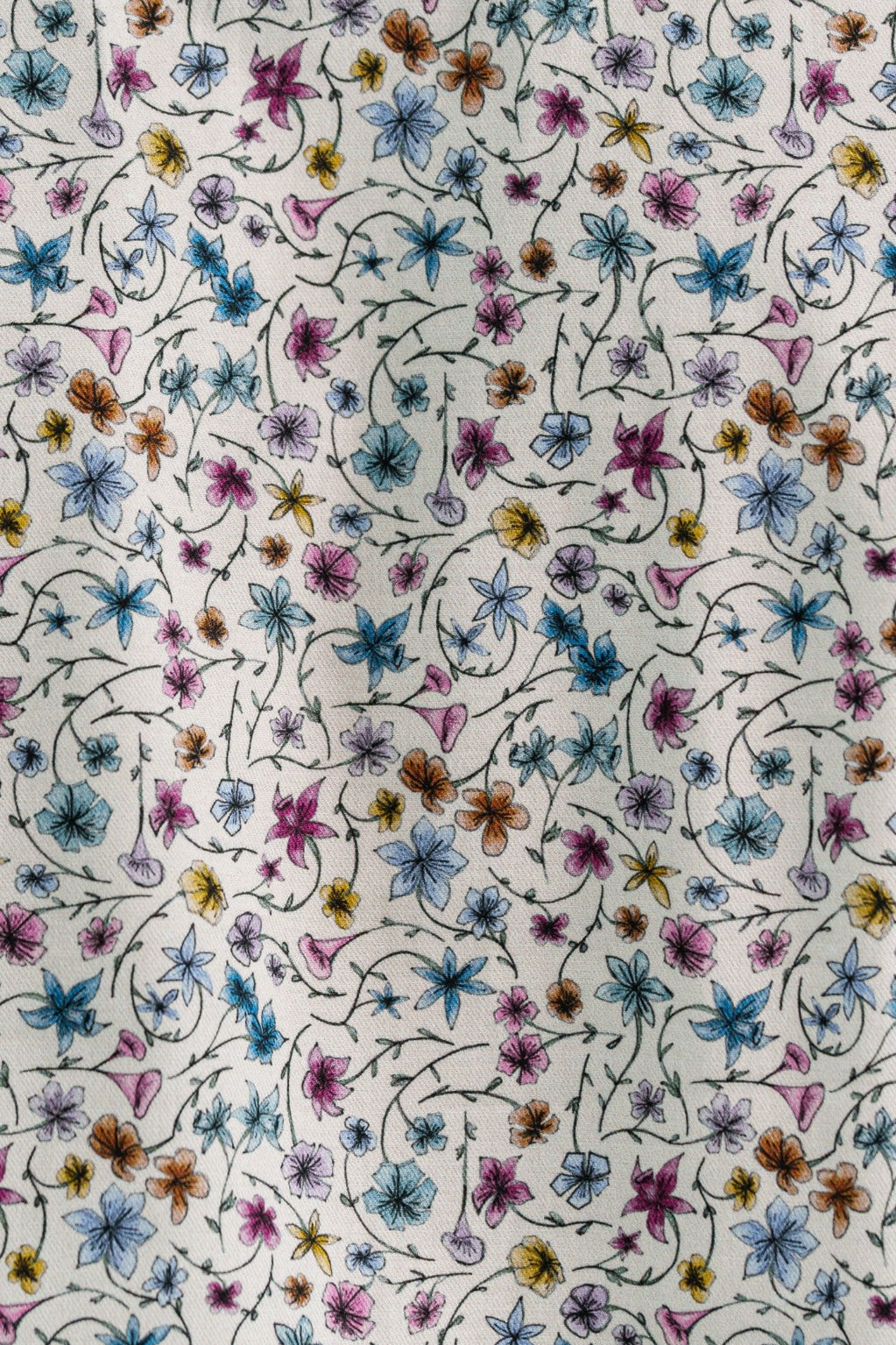 NOVA - Light Beige Floral Long Sleeve Shirt