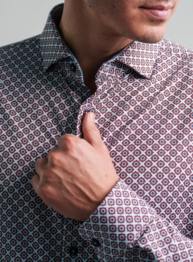 APEX- Dark Pink Brilliant cut Geo Shirt