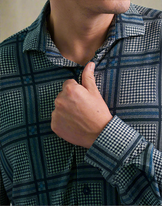 ROVER - Blue Clubhouse GlenCheck Shirt