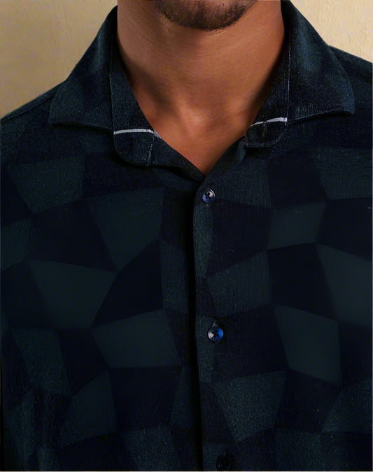 ROVER - Black Warped Checkerboard Shirt