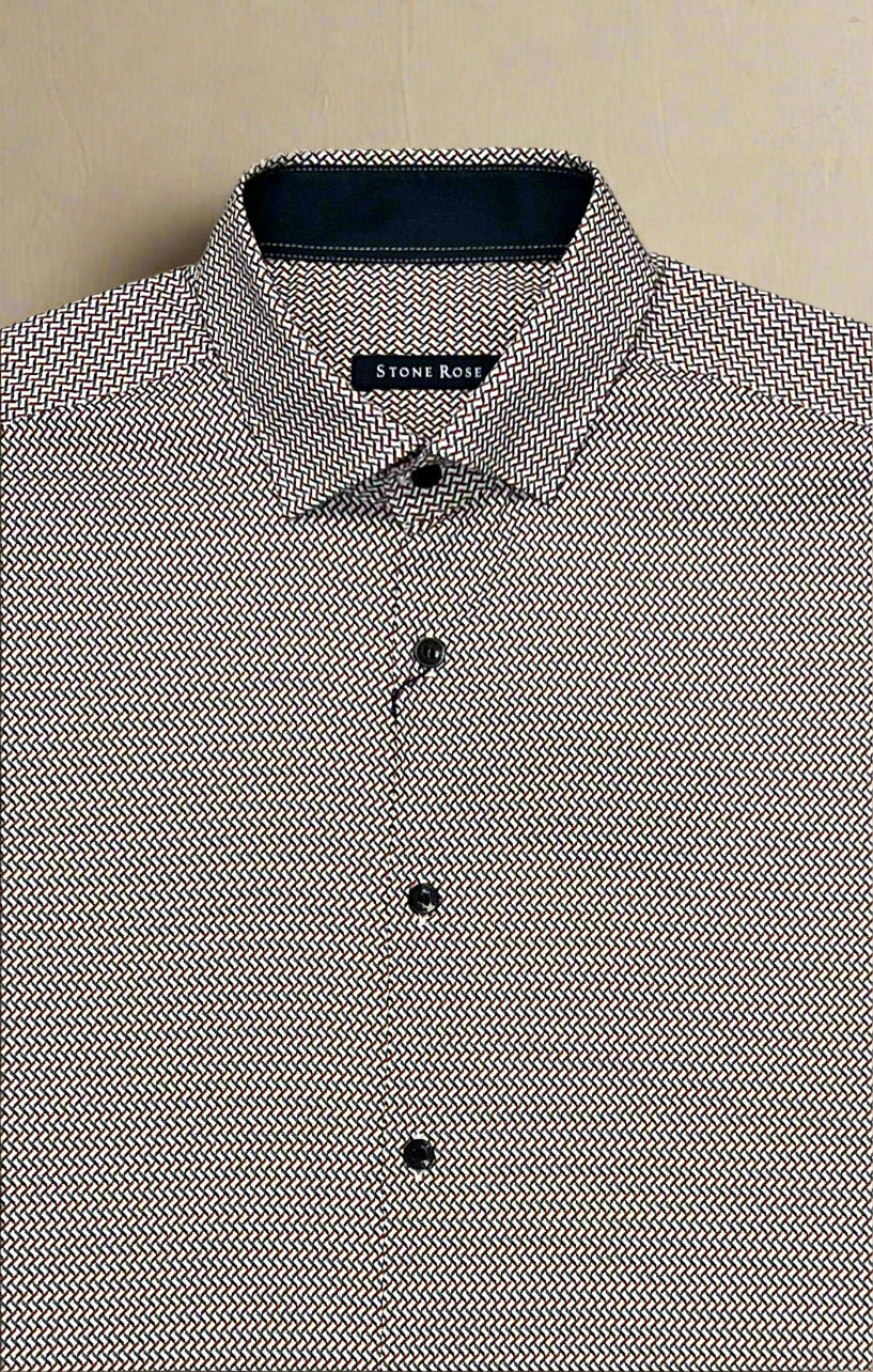 NOVA - Medium Orange Micro Weave Shirt