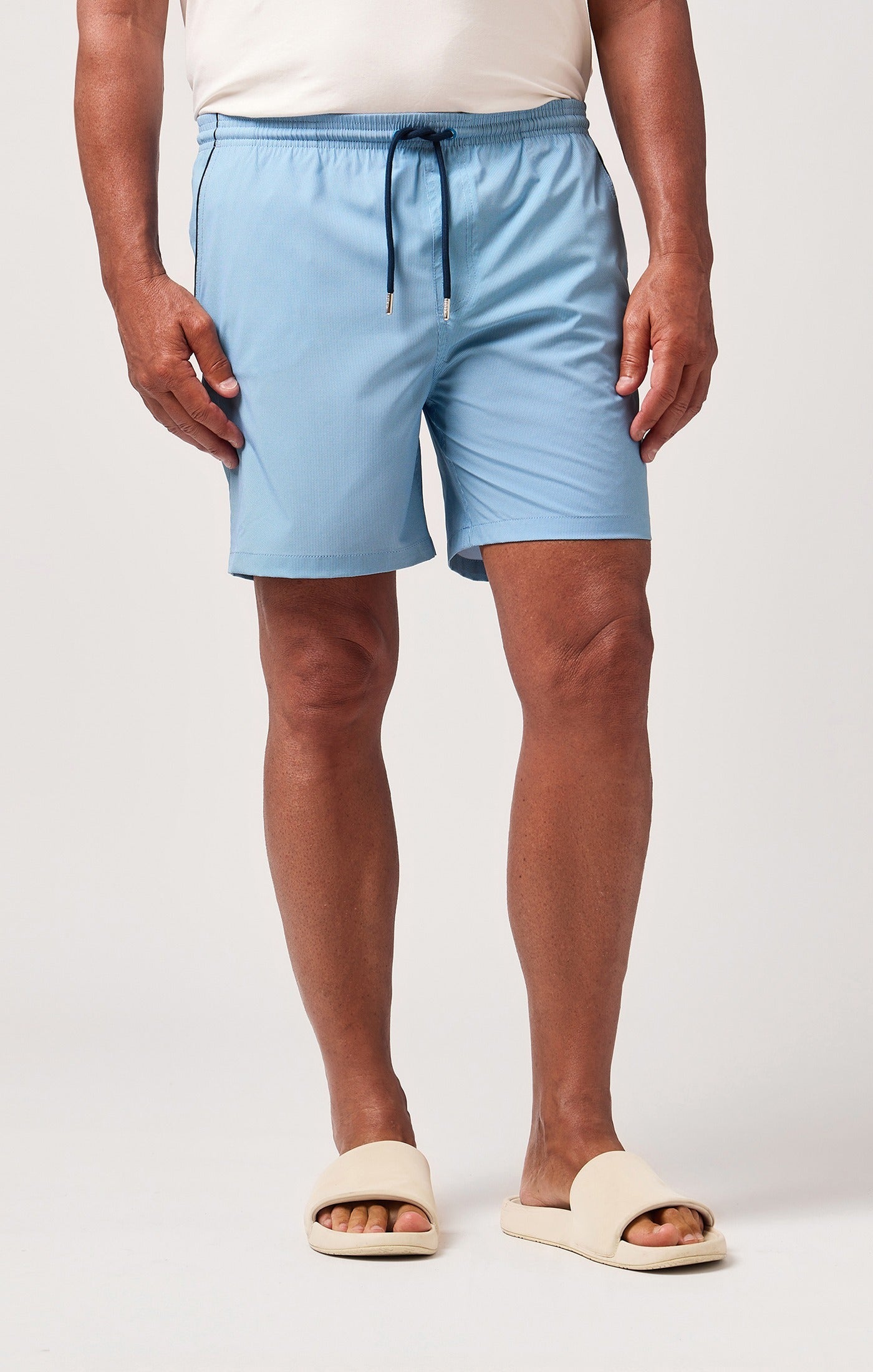HELIOS - Aqua Birdseye Solid Swim Shorts