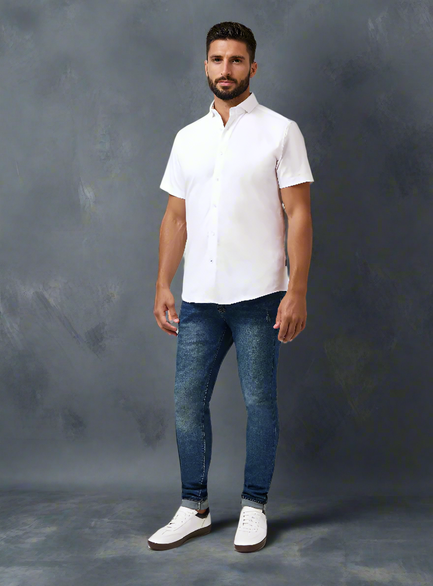 MONARCH - White Edge Short Sleeve Shirt
