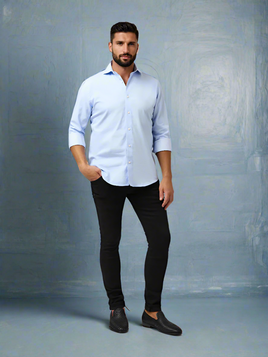 MONARCH - Light Blue Heritage Long Sleeve Shirt