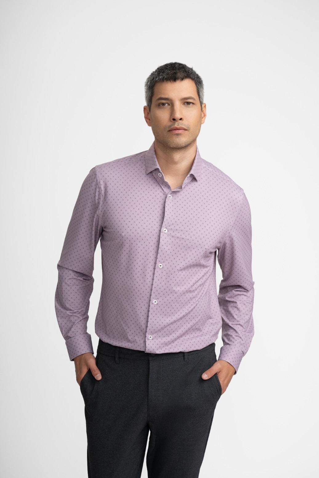 APEX - Medium Pink Circular Print Shirt
