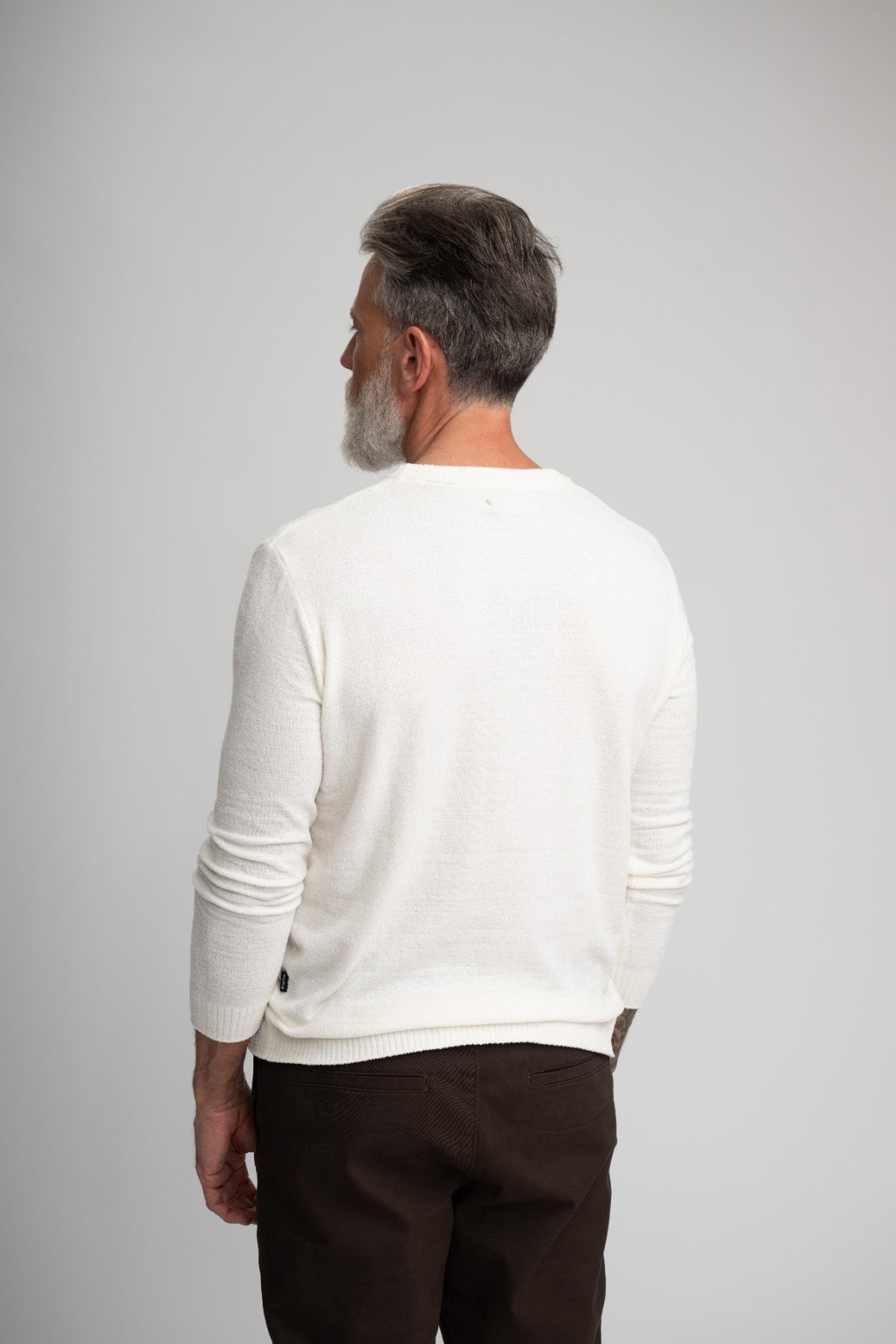 BAYVIEW- Light Beige Chenille Crewneck Sweater
