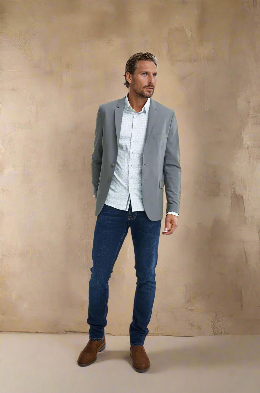 Dark Grey Stretch Performance Blazer