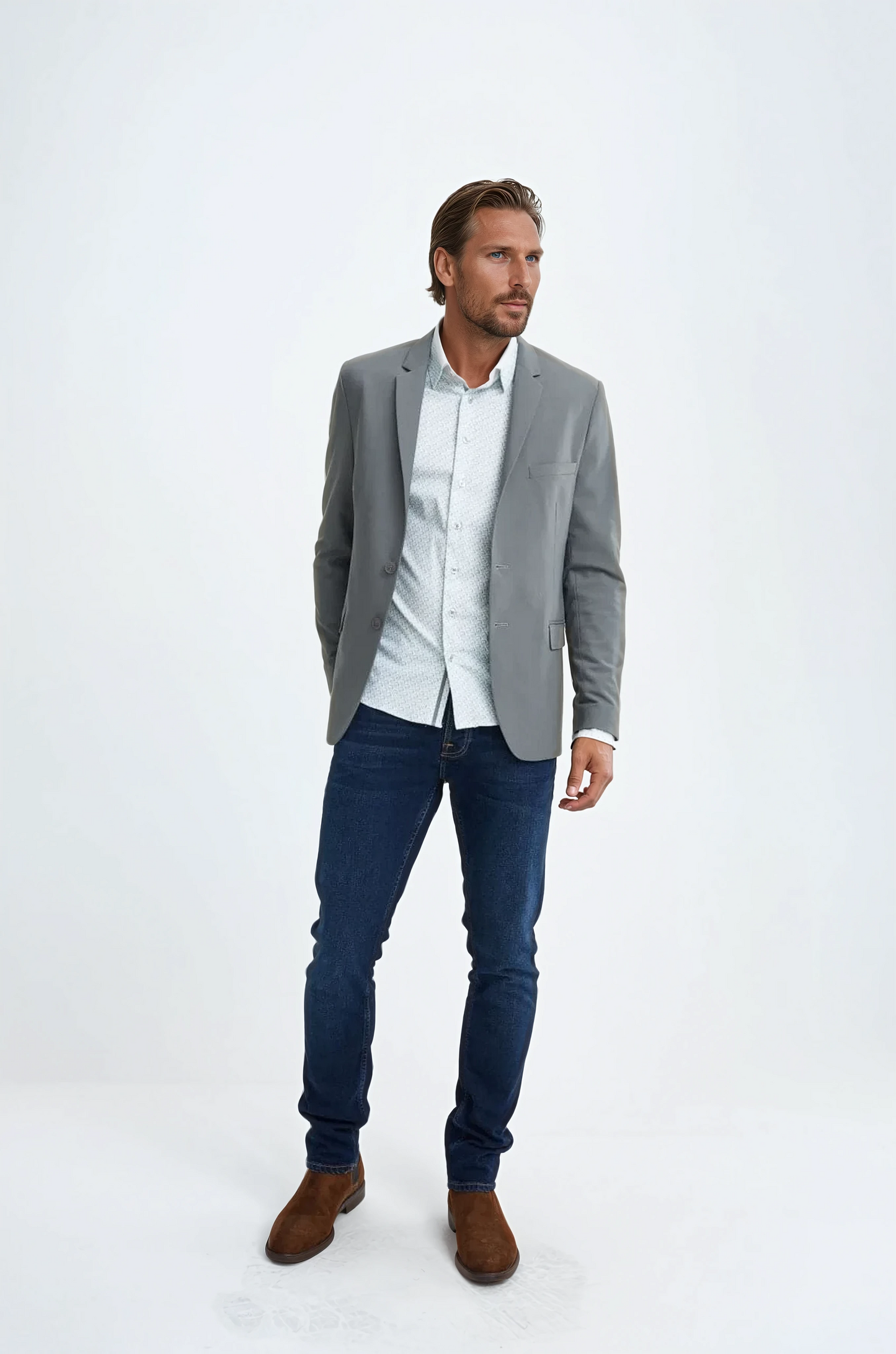 Dark Grey Stretch Performance Blazer