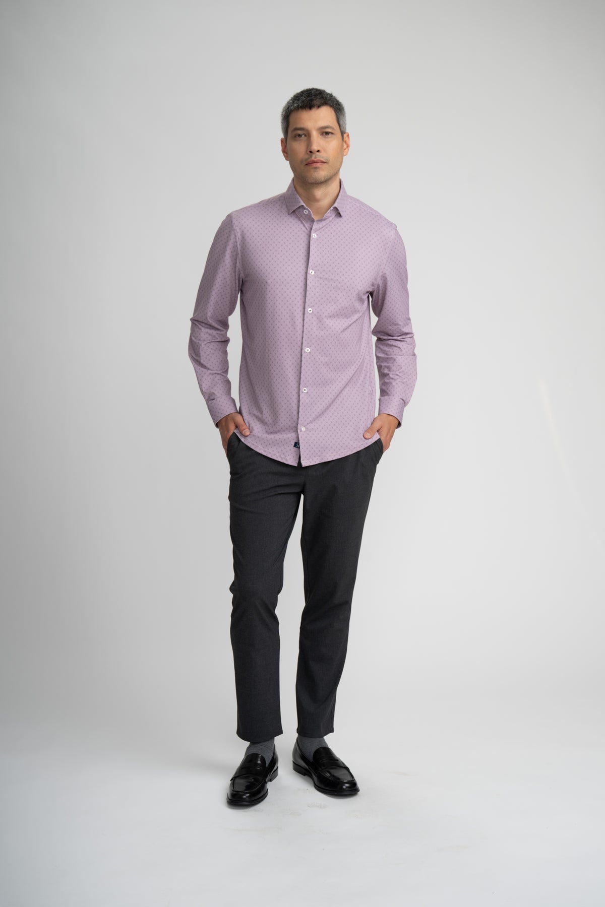 APEX - Medium Pink Circular Print Shirt