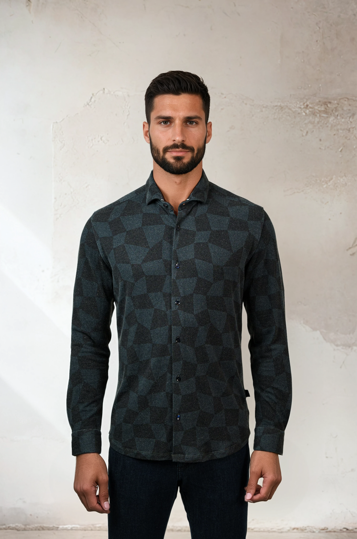 ROVER - Black Warped Checkerboard Shirt