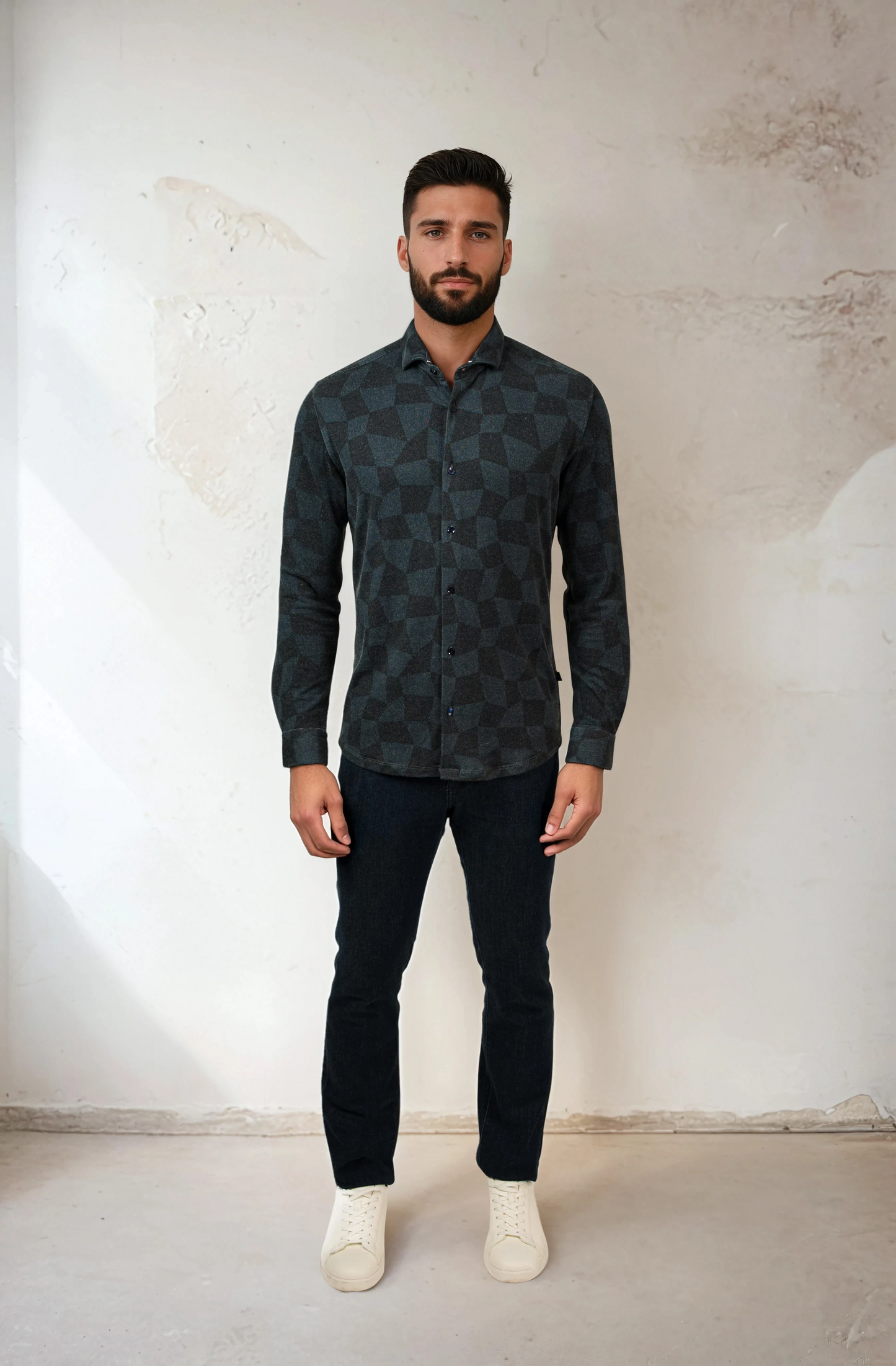 ROVER - Black Warped Checkerboard Shirt
