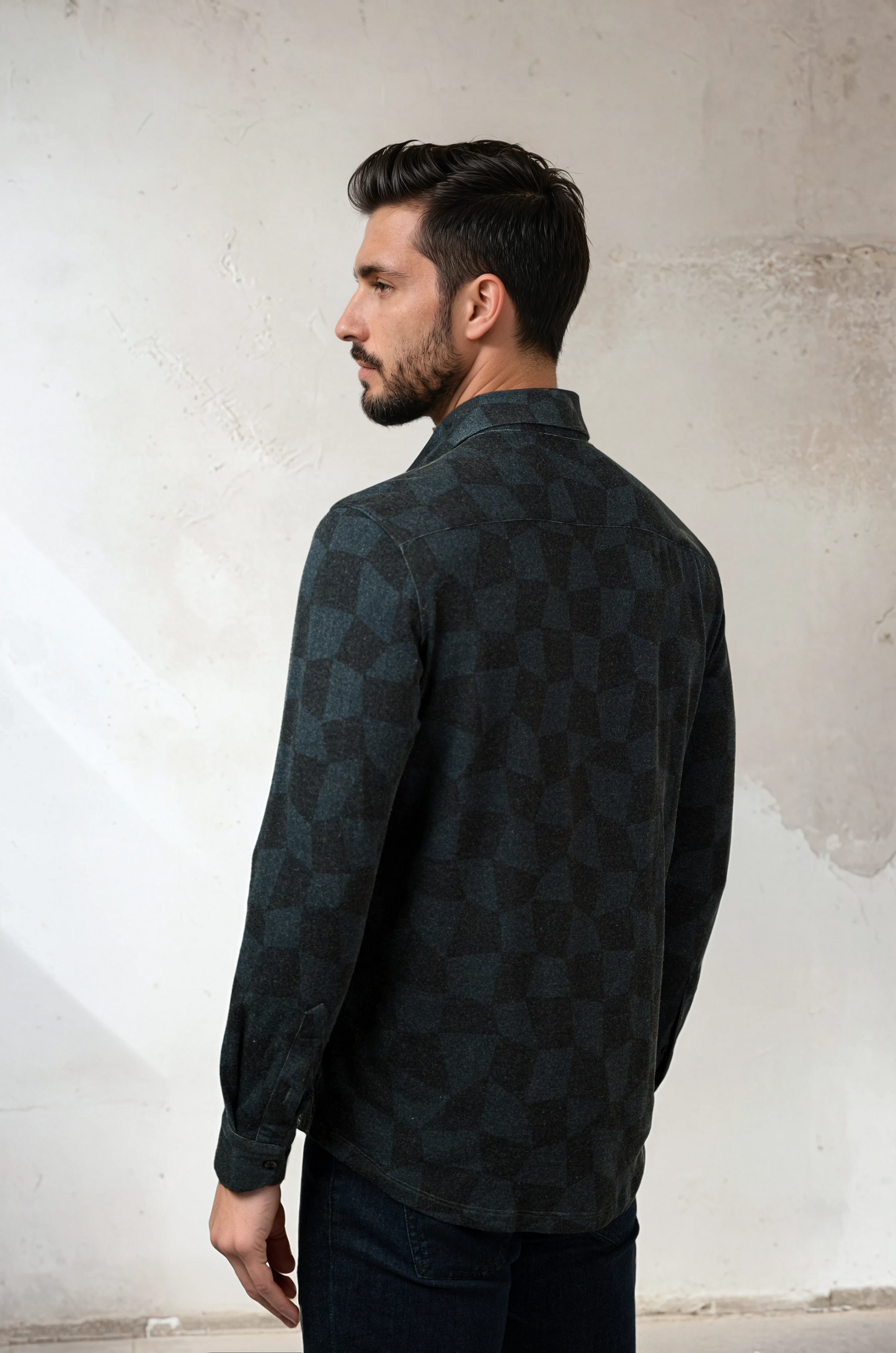ROVER - Black Warped Checkerboard Shirt