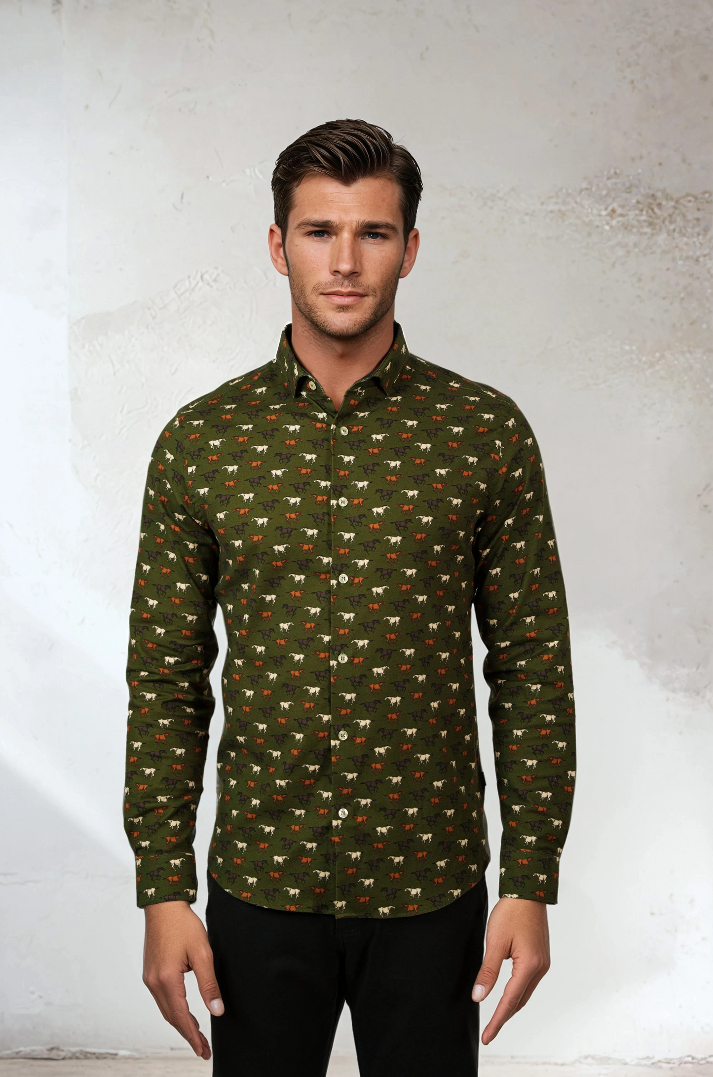 NOVA - Dark Green Wild Stallions Shirt