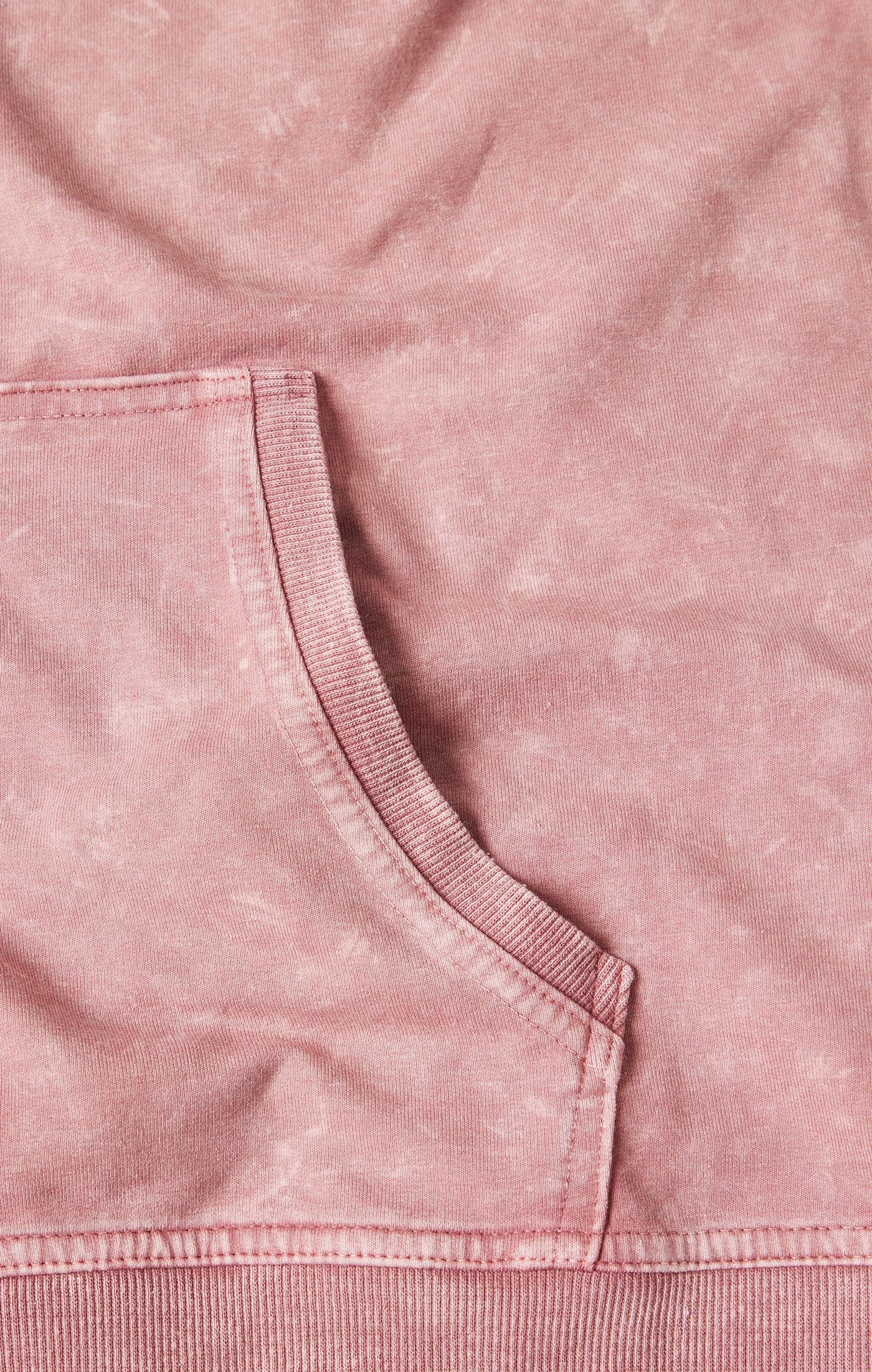Dusty Rose Fleece Zip Hoodie