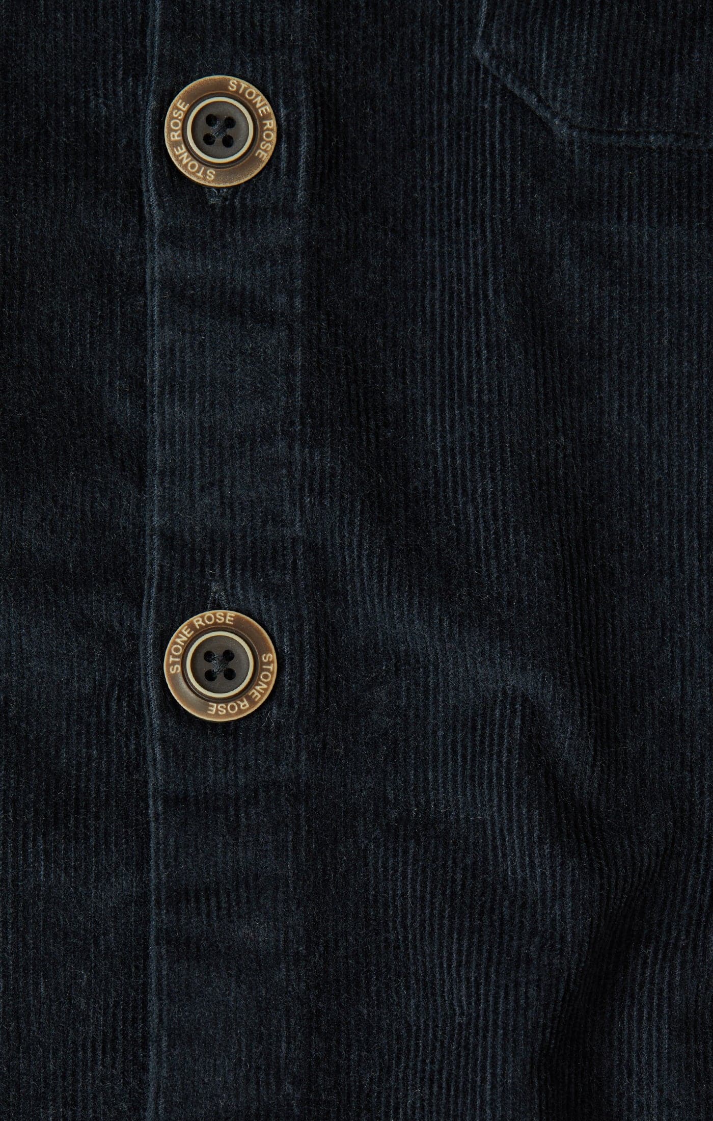 Black Brushed Corduroy Overshirt