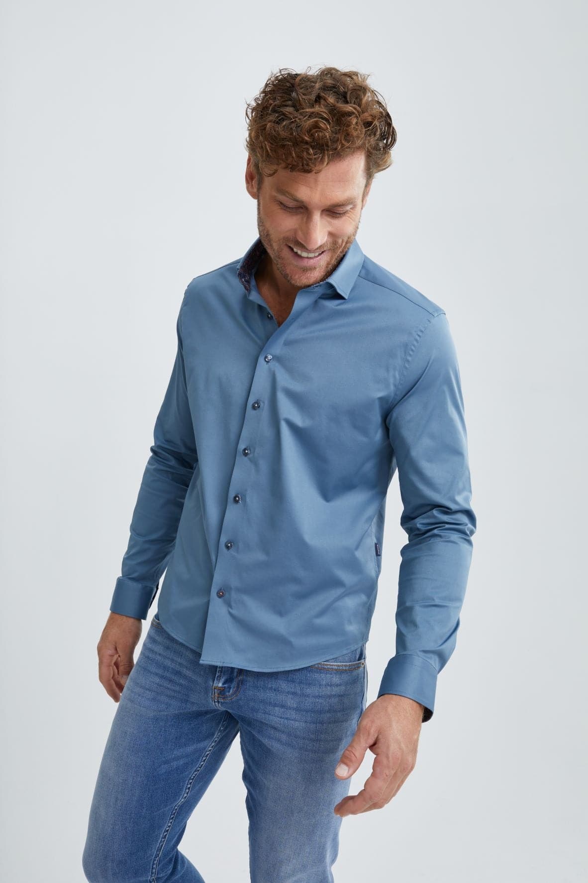 Navy T-Series Woven Shirt