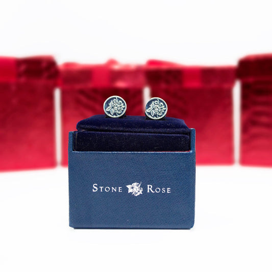 CUFFLINKS-Stone Rose