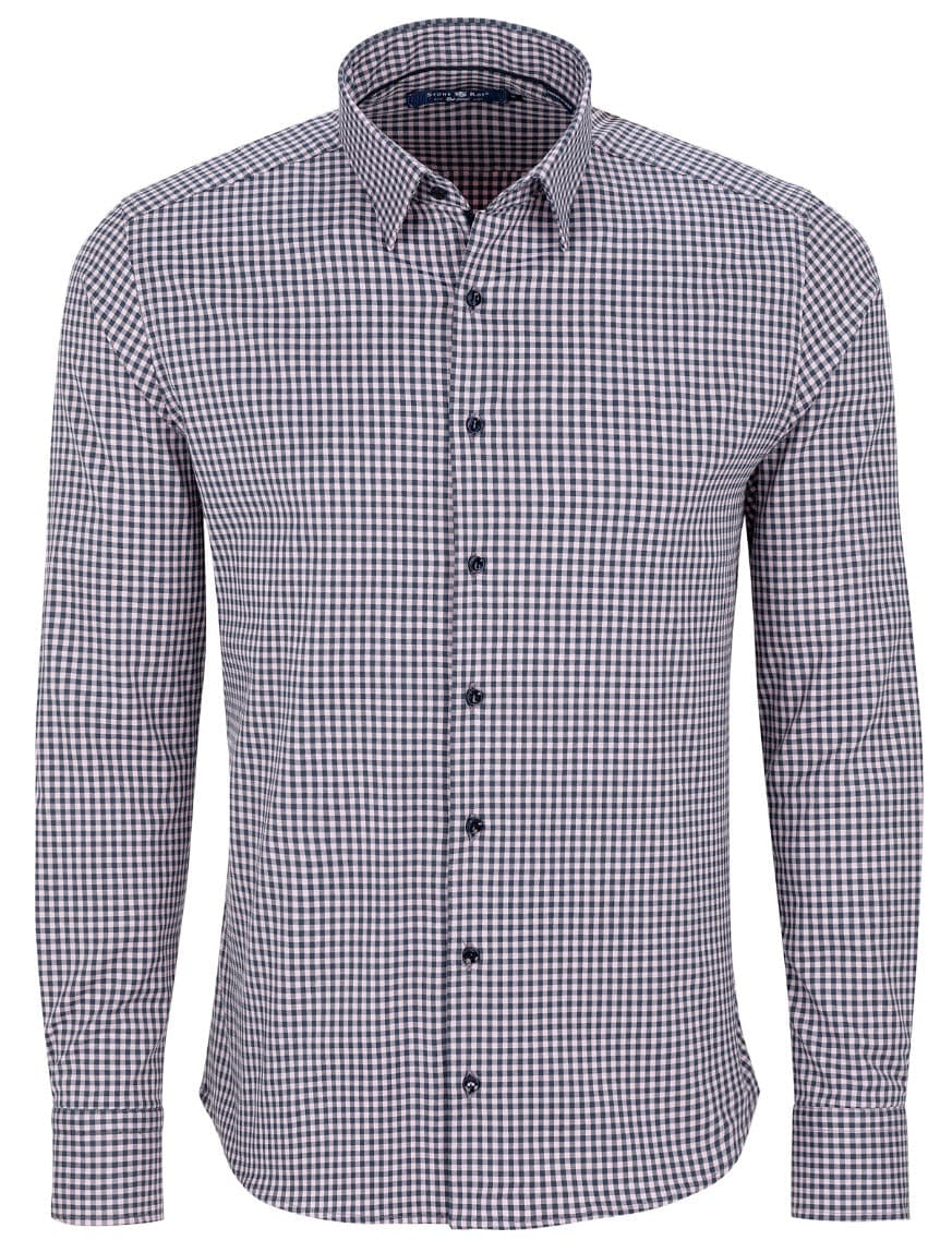 Lilac Dry Touch Check Long Sleeve Shirt