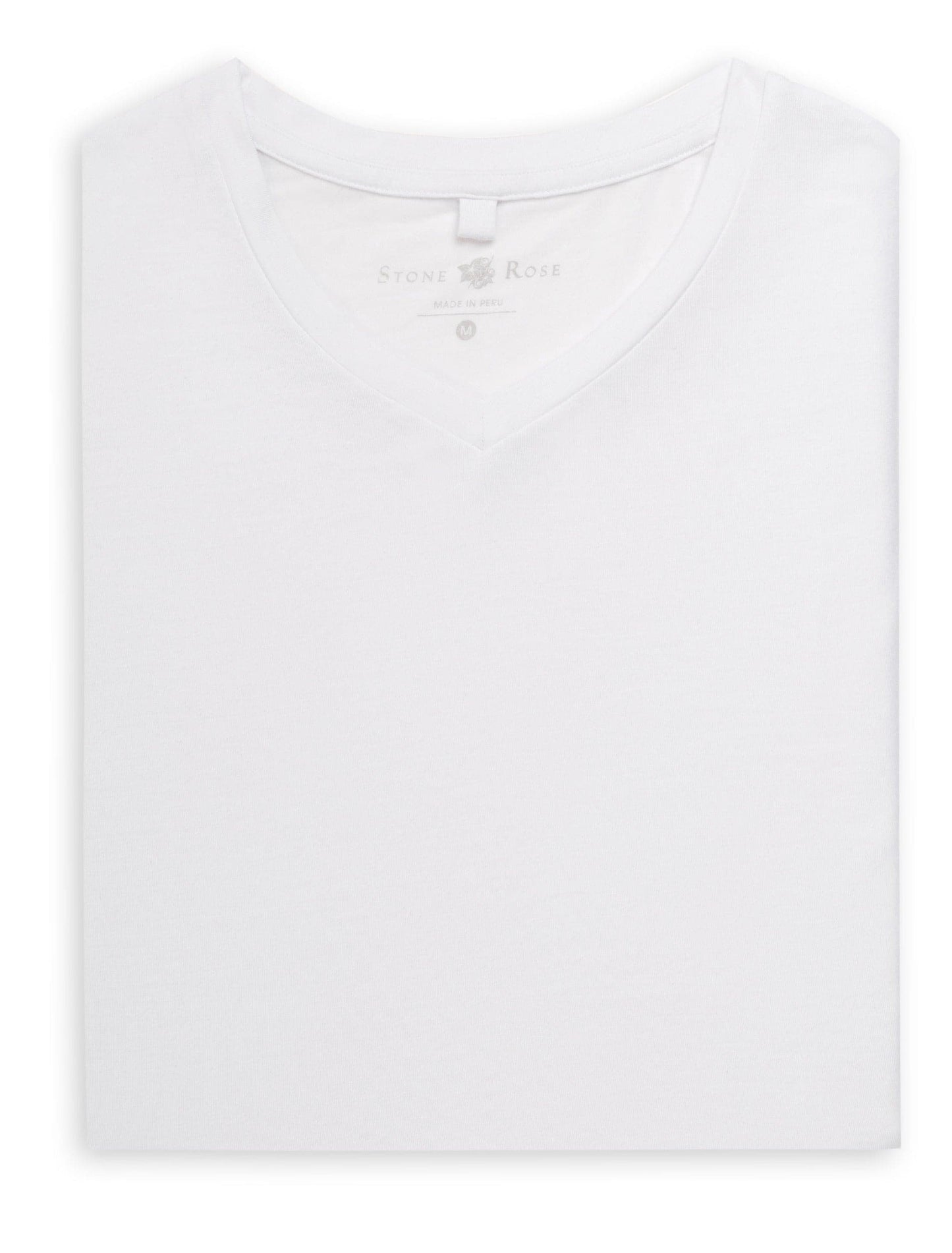 White V-Neck Modal T-Shirt