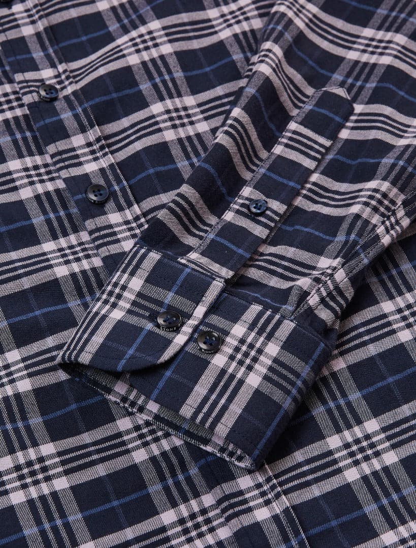 Light Purple Dry Touch® Woven Long Sleeve Check Shirt