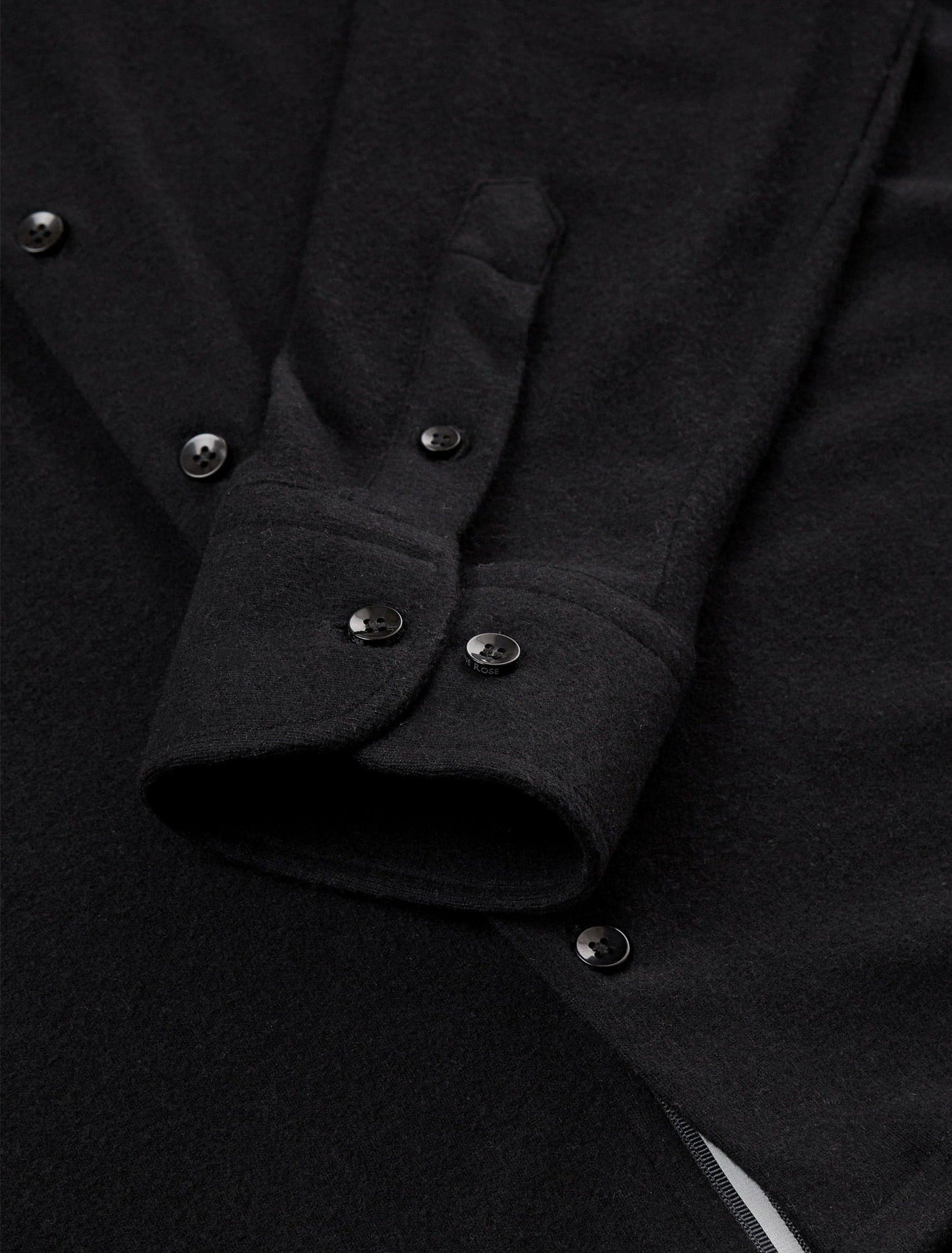 Black T-Series Solid Jersey Fleece Long Sleeve Shirt