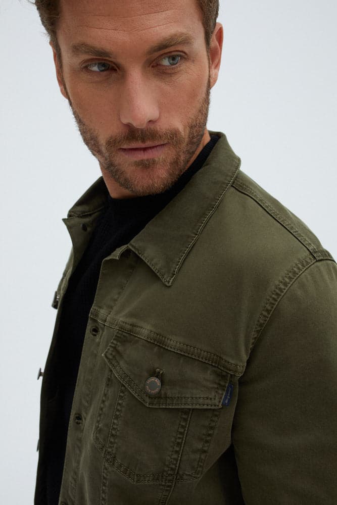 Olive Trucker Jacket