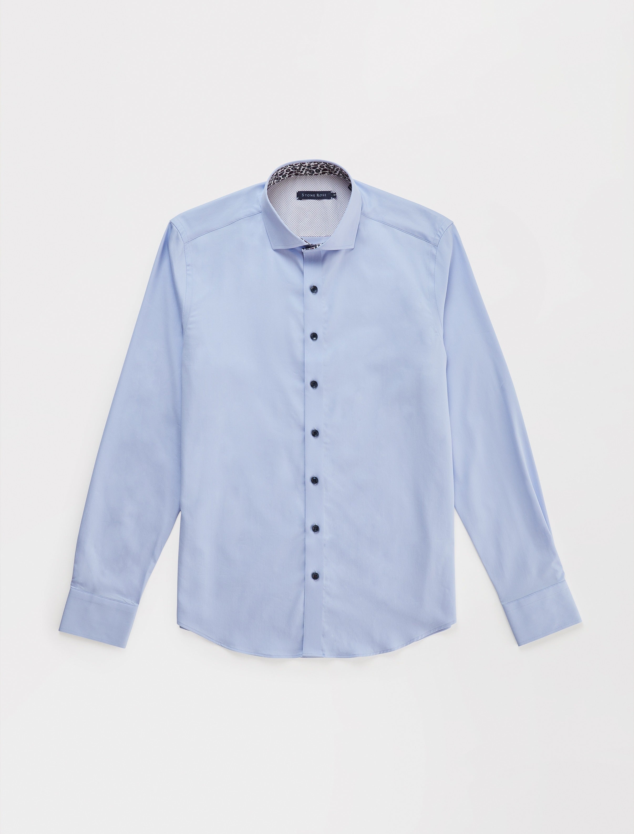 Baby Blue Solid Drytouch Sateen Long Sleeve Shirt