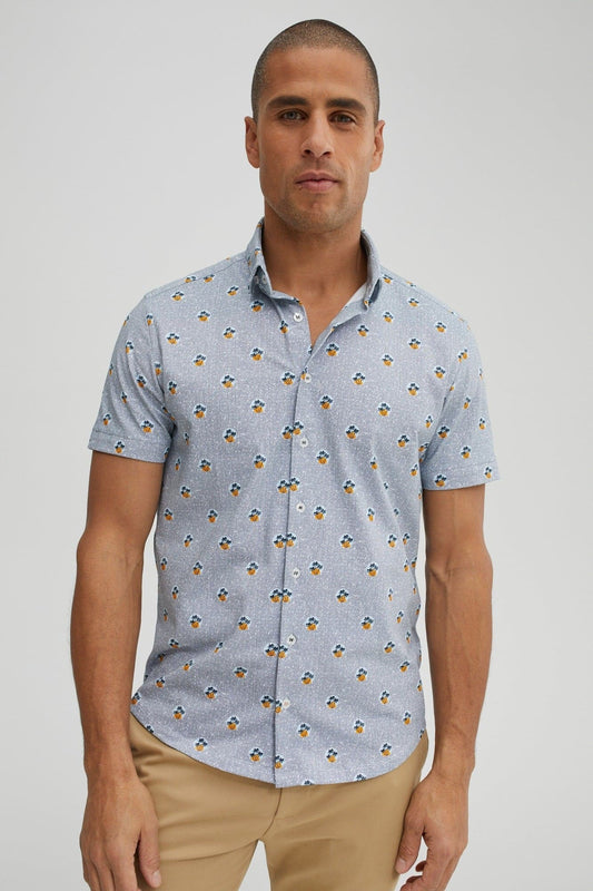 Navy Palm Trees T-Series DryTouch Shirt