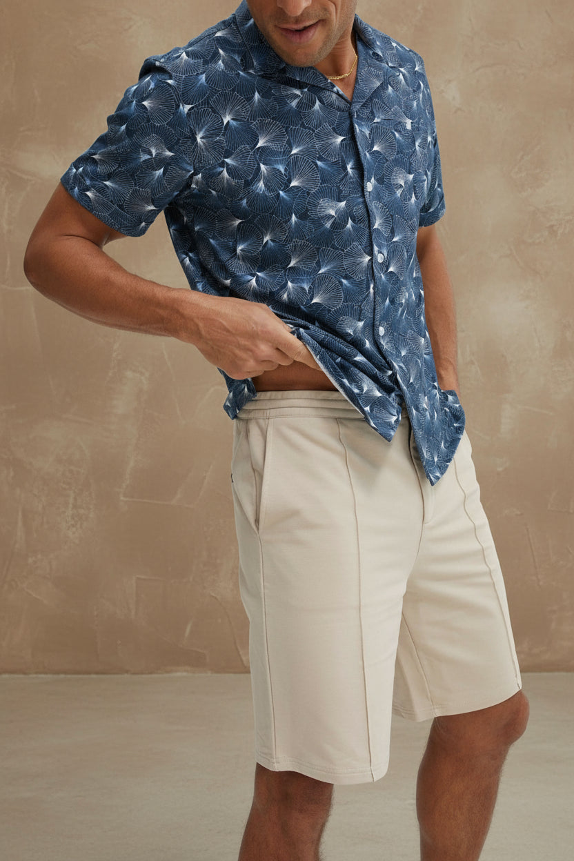 Tan Fleece Knit Shorts