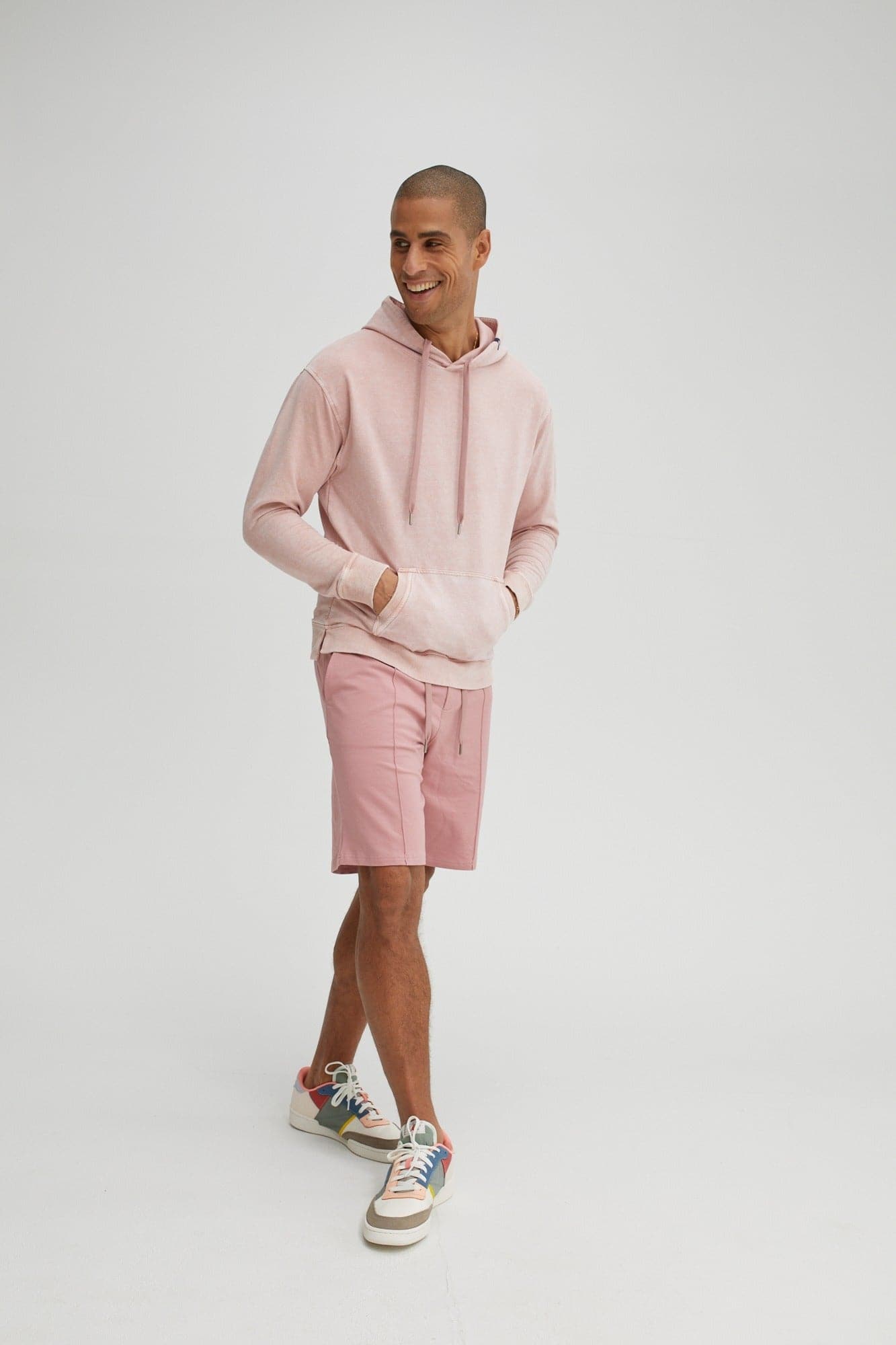 Dusty Rose Fleece Knit Shorts