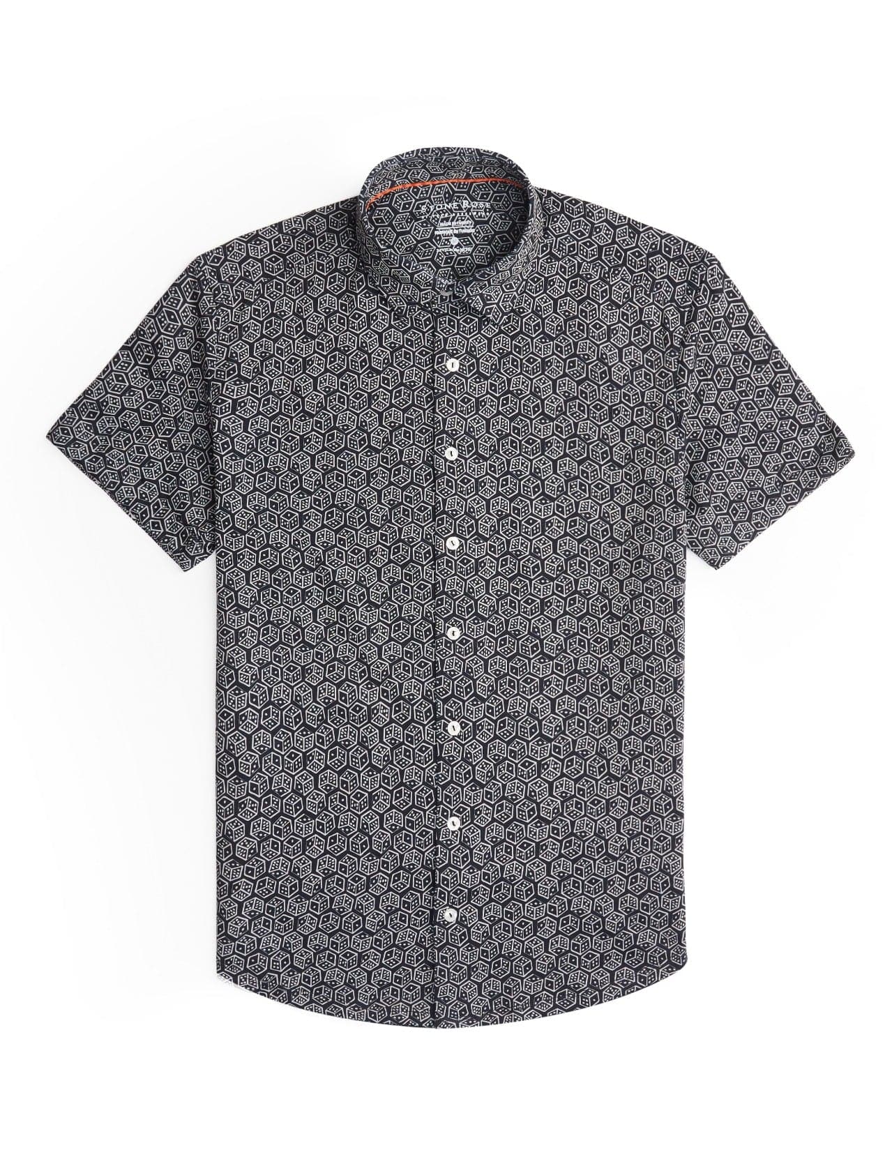Black Dice Short Sleeve Print Shirt