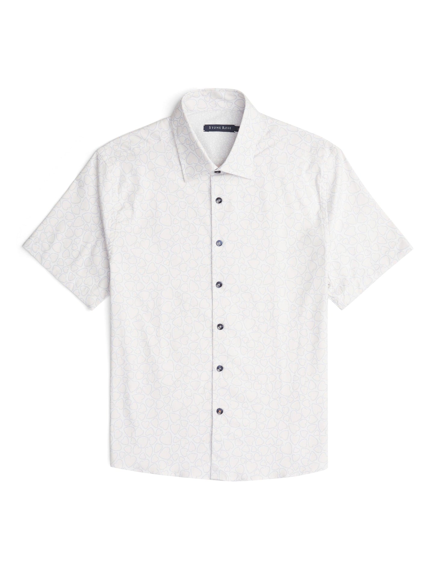 Grey Hearts Short Sleeve Shirt