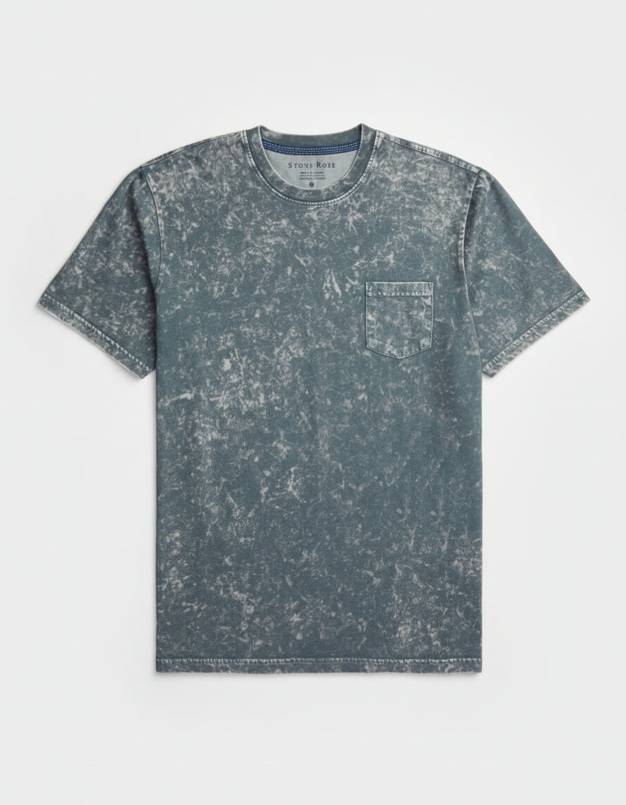 Grey Acid Short Sleeve Crewneck T-Shirt