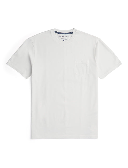 White Acid Short Sleeve Crewneck T-Shirt