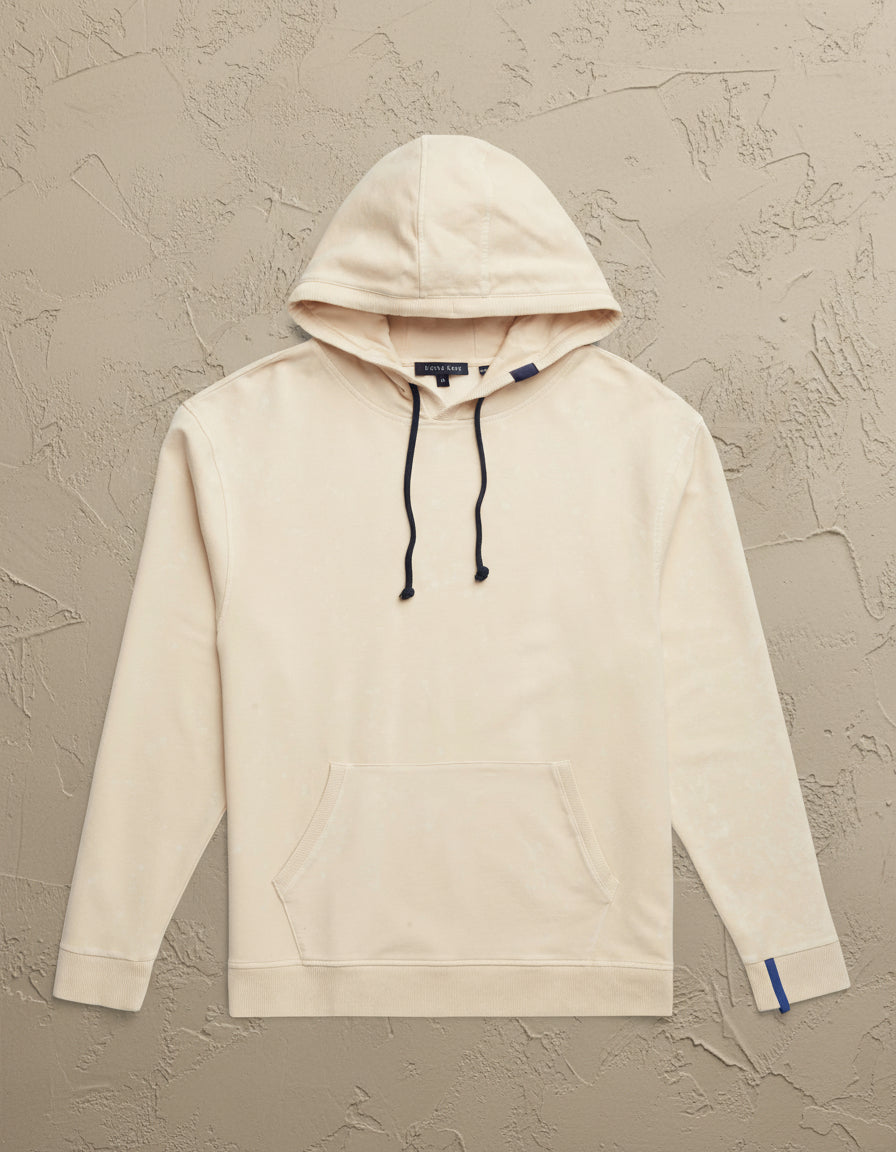 Sand Acid-Washed Pullover Hoodie