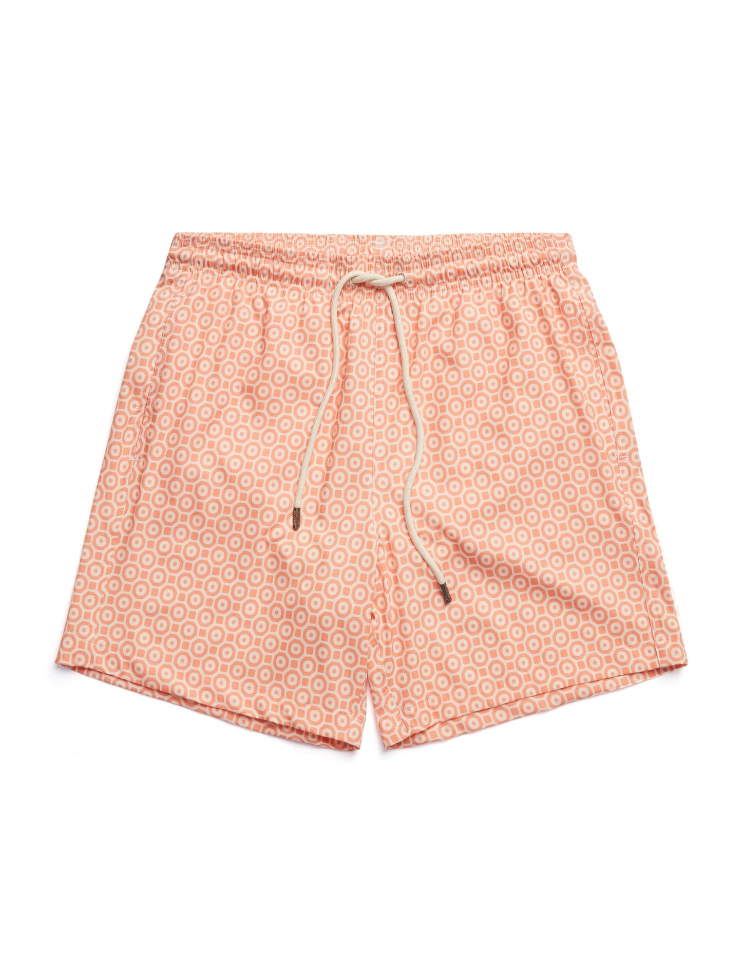 Orange Retro Print Swimshort
