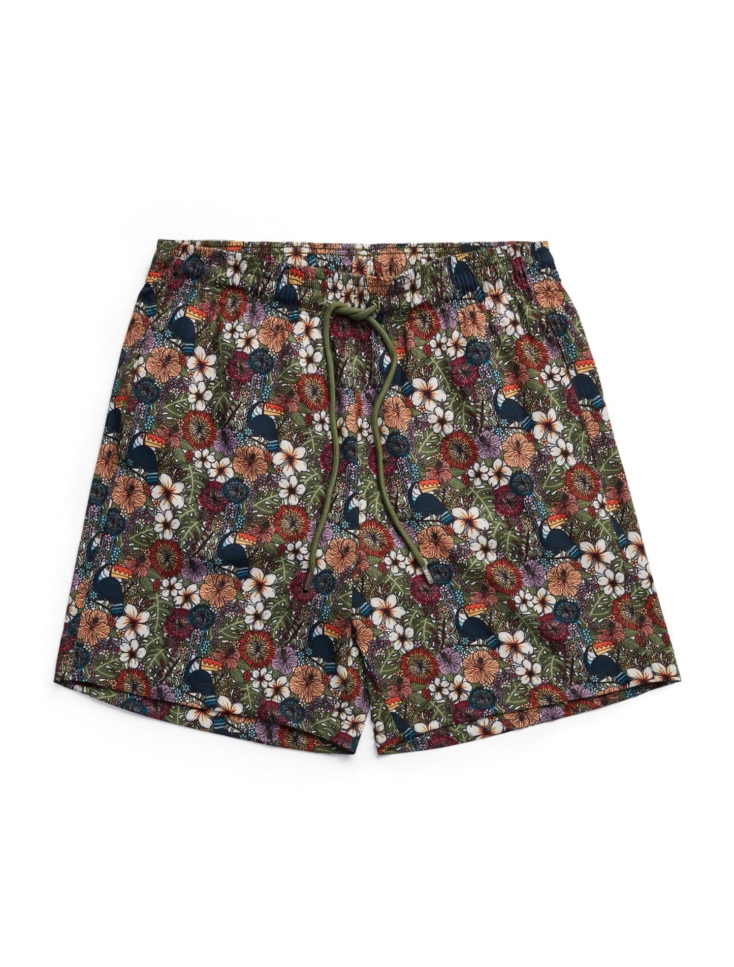 Green Jungle Print Swimshort