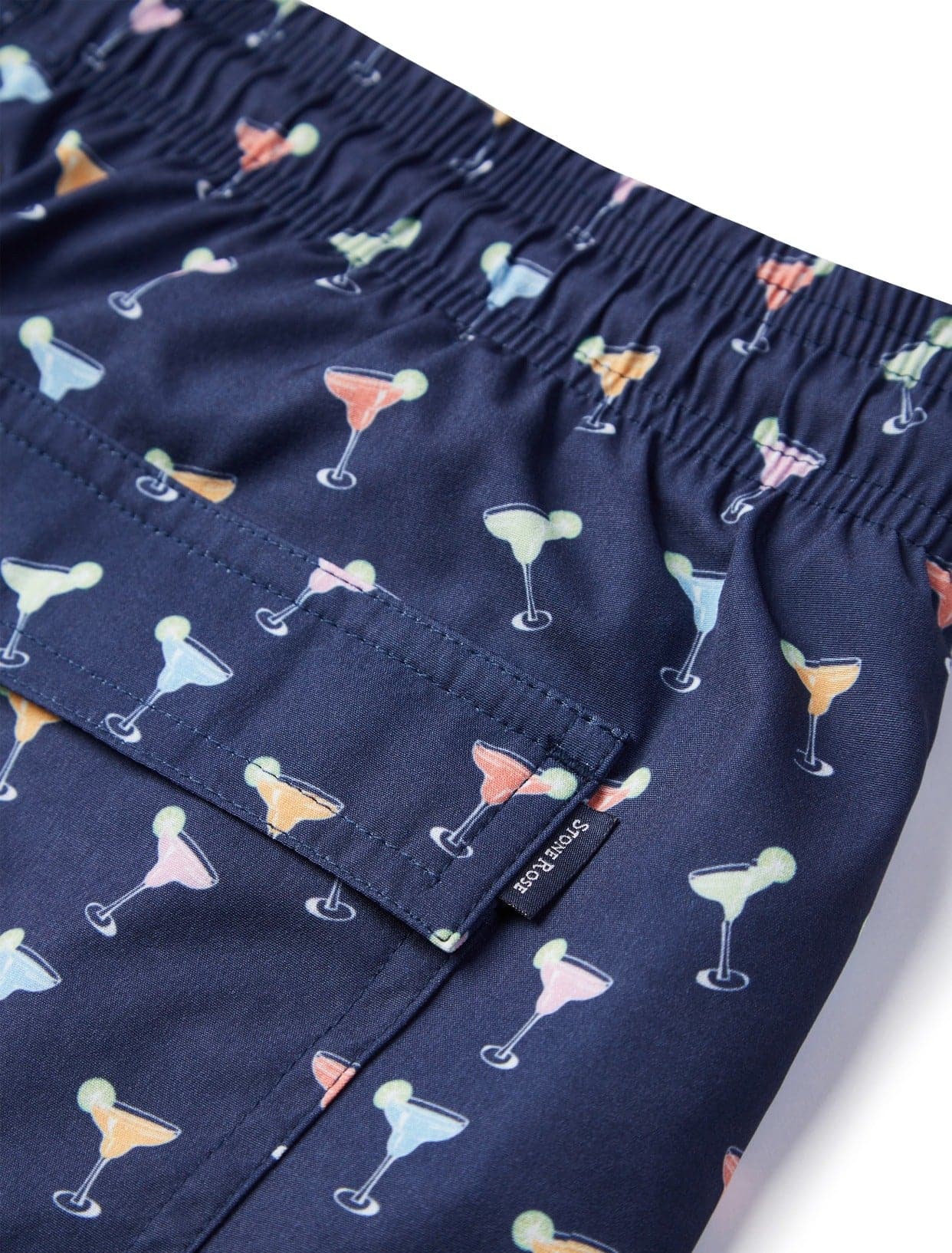 Navy Margarita Print Swimshort