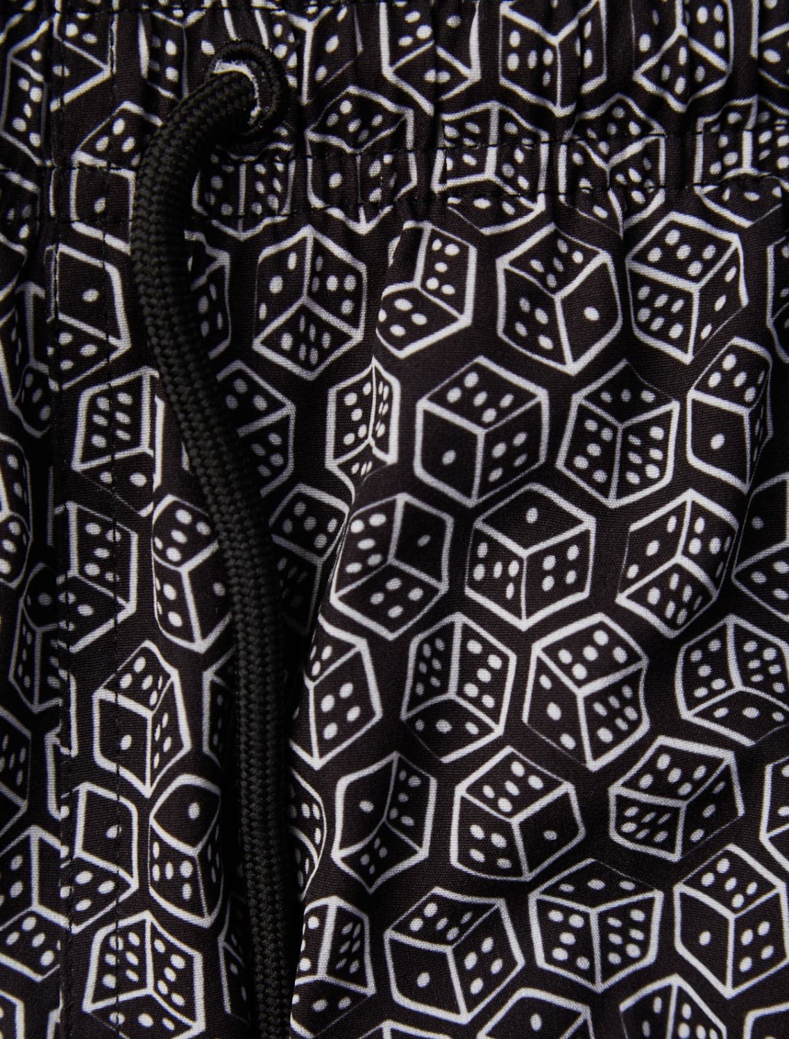 Black Dice Print Swimshort