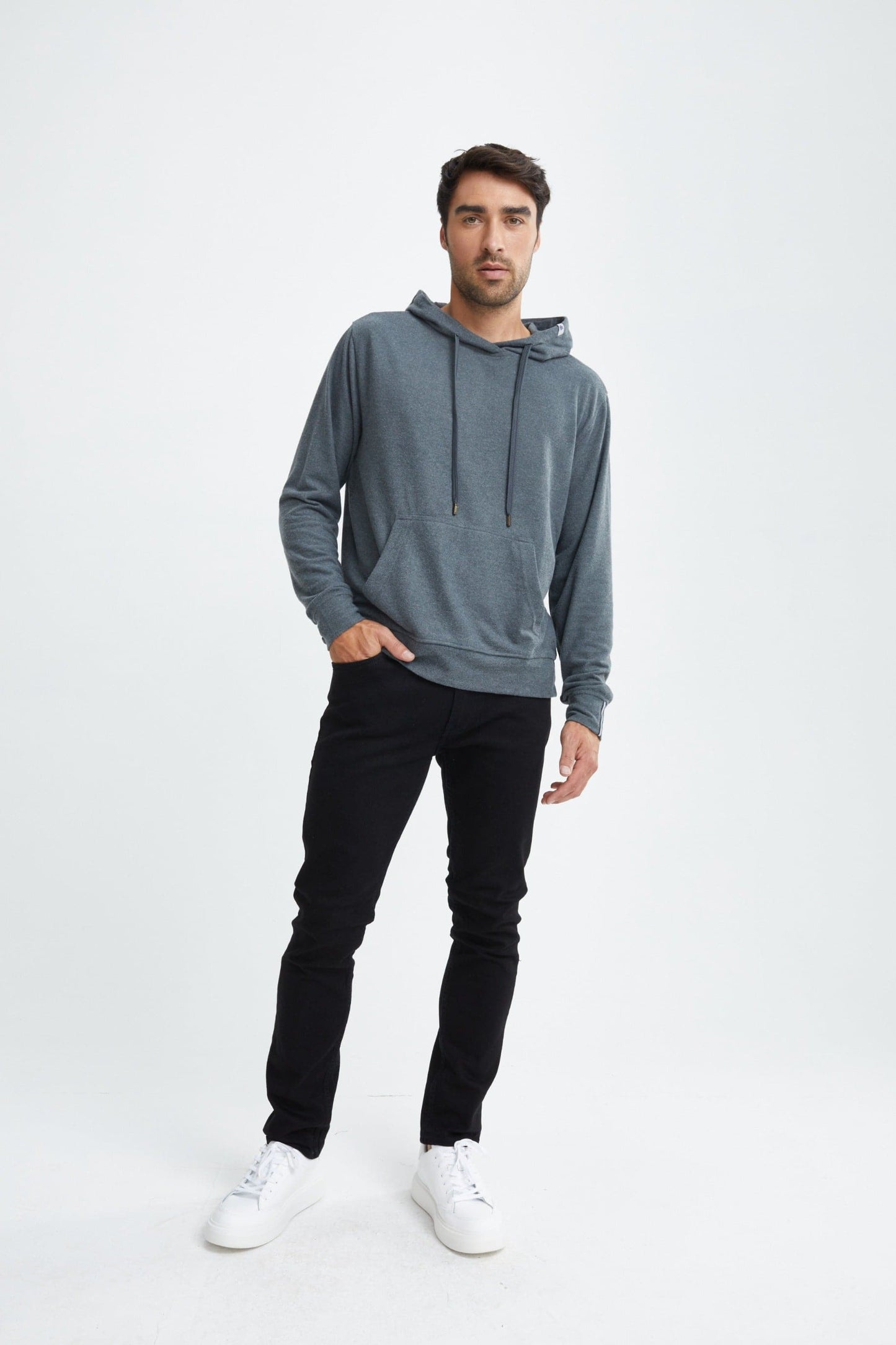 Charcoal T-Series Fleece Knit Hoodie