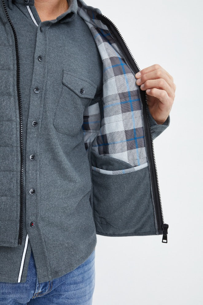 Charcoal Series Fleece Puffer Vest