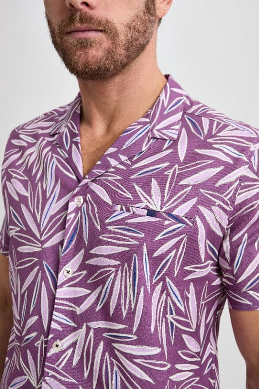 Purple Leaf Resort Short Sleeve Shirt