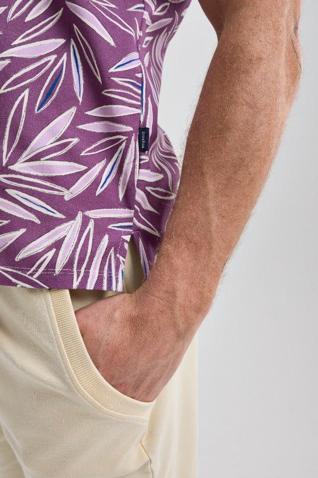 Purple Leaf Resort Short Sleeve Shirt
