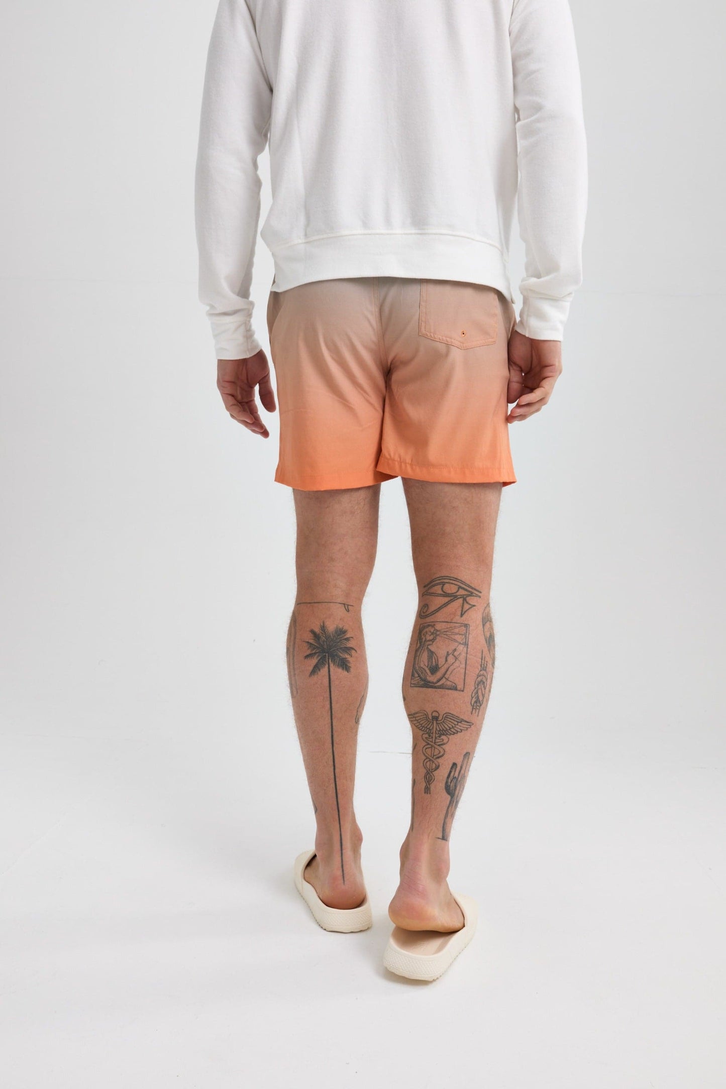 Orange Patterned Swimshort