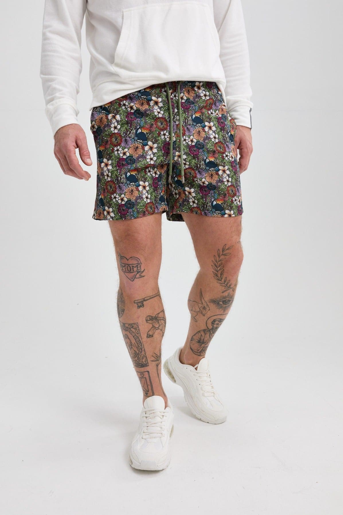 Green Jungle Print Swimshort