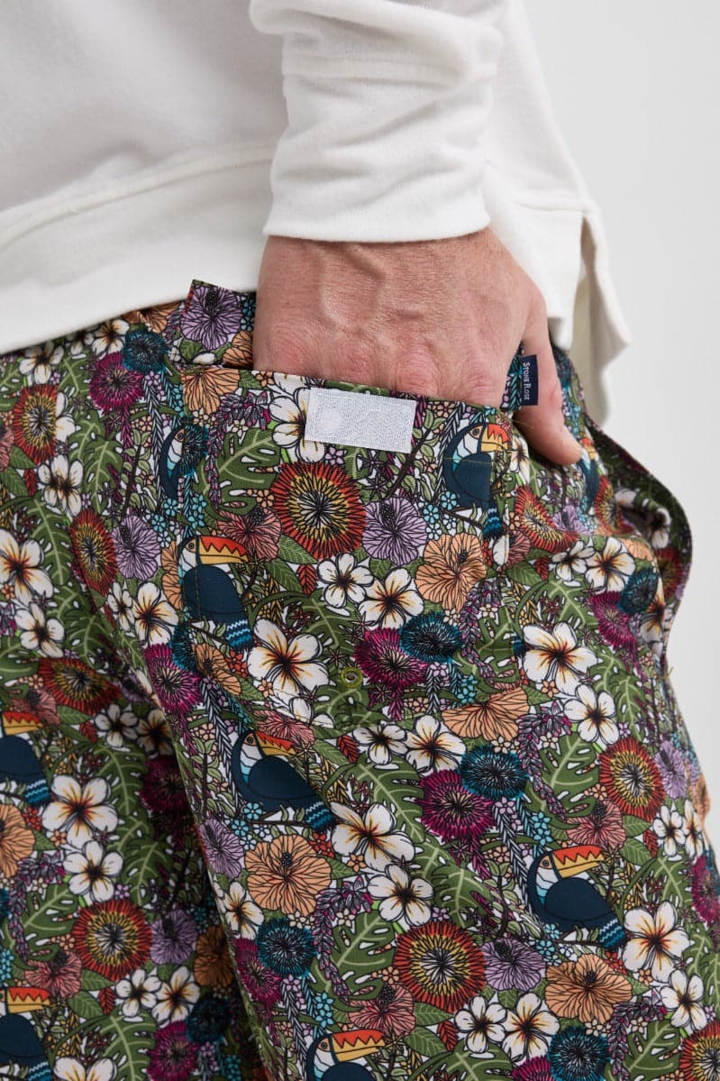 Green Jungle Print Swimshort