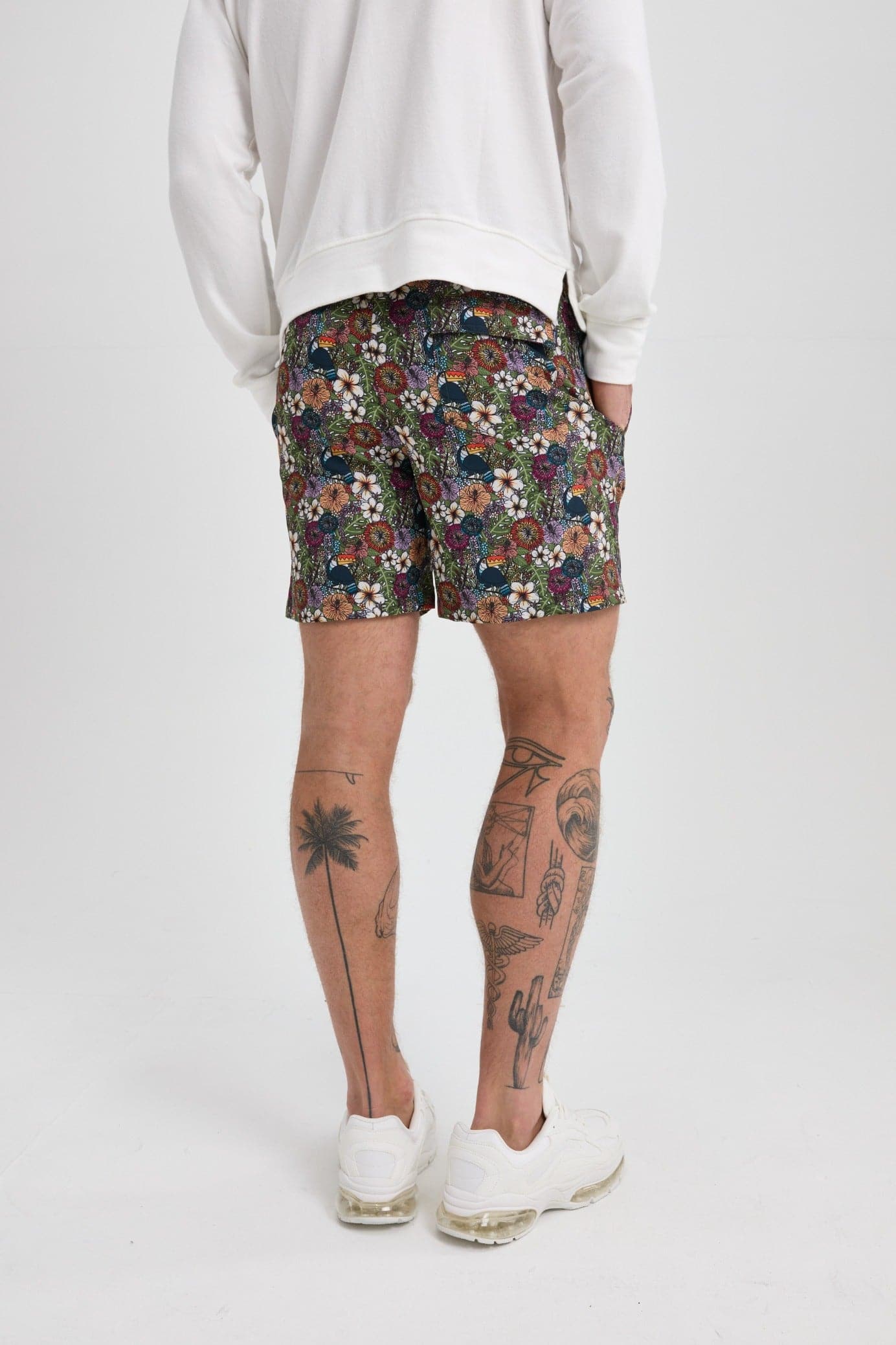 Green Jungle Print Swimshort