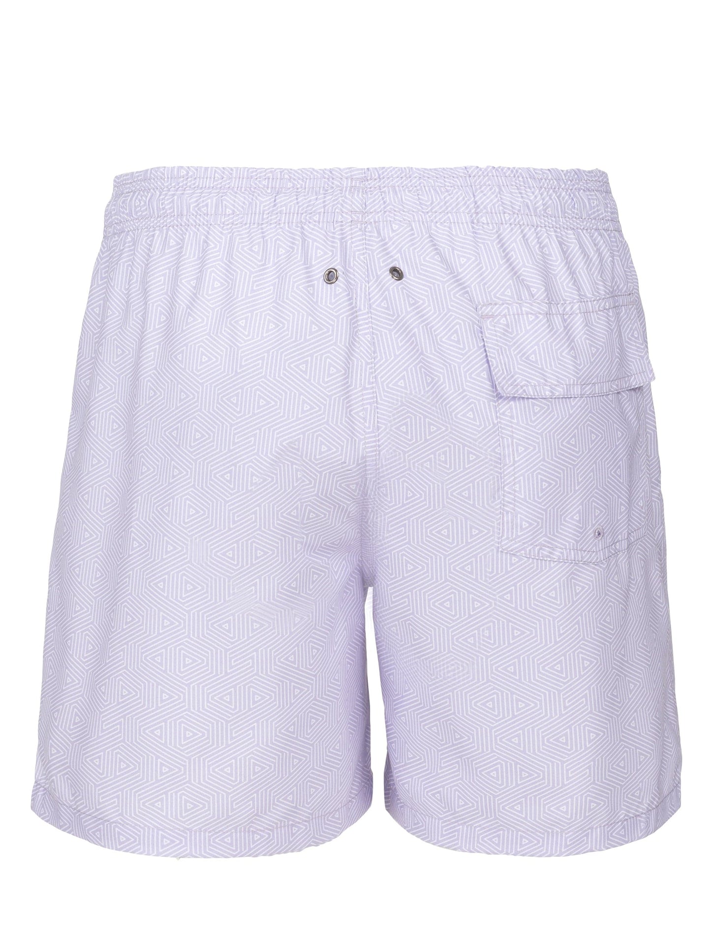 Lavender Geometric Stretch Swim Shorts