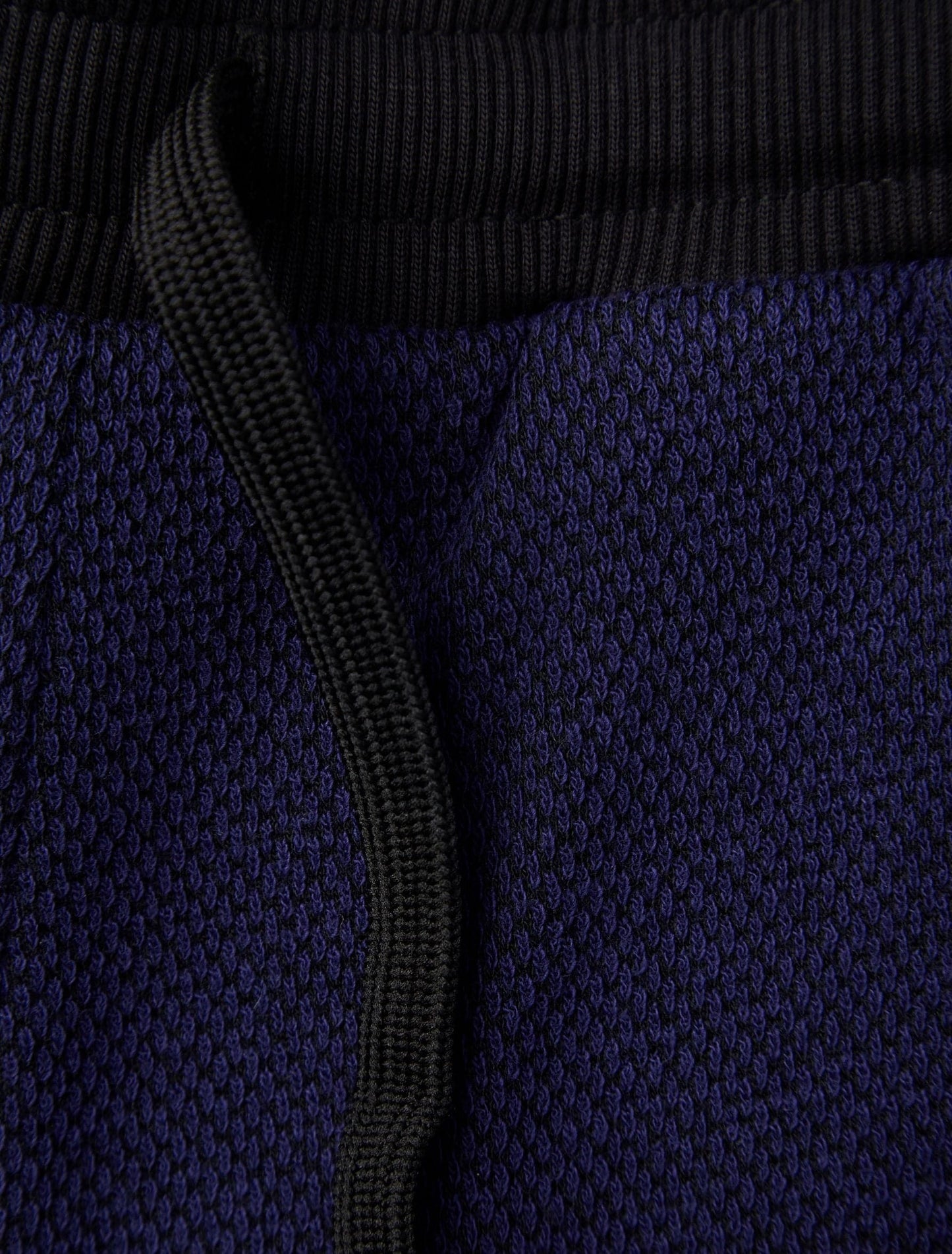Black Blue Jacquard Knit Jogger
